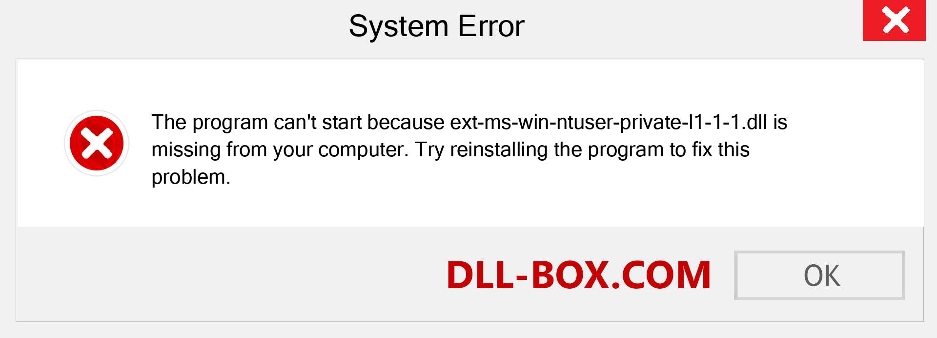  ext-ms-win-ntuser-private-l1-1-1.dll file is missing?. Download for Windows 7, 8, 10 - Fix  ext-ms-win-ntuser-private-l1-1-1 dll Missing Error on Windows, photos, images